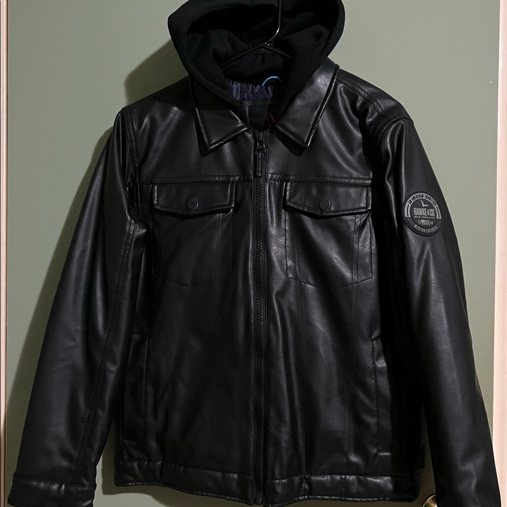 NWT. HAWKE & CO Faux leather winter jacket.